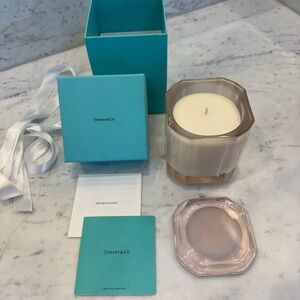 New - Rare Tiffany & Co. Candle with Elegant Glass Holder 57th & Fifth